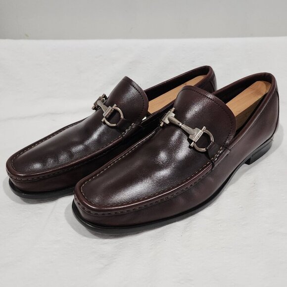 Salvatore Ferragamo Brown Leather Loafers - Picture 2 of 8